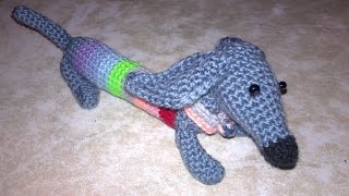 Собачка Спиралька.Такса крючком,игрушки амигуруми,амигуруми крючком.СОБАЧКА КРЮЧКОМ (такса)