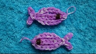Фигурки из резинок. Как плести из резинок фигурку "Рыба" без станка