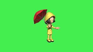Футаж с Альфа-Каналом зонт - Footage with Alfa Canal umbrella