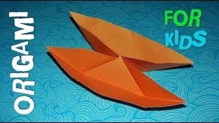 ОРИГАМИ КОРАБЛИК КАТАМАРАН простая схема для начинающих и детей