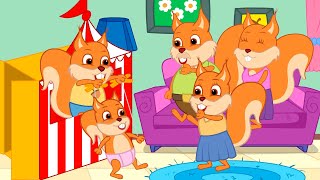 Famille d'Écureuil - Danse Des Marionnettes Animé 2023 en Français
