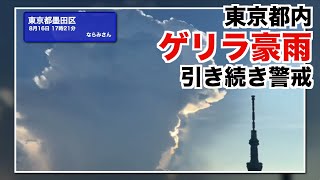 東京都内でゲリラ豪雨発生 23区内も急な雷雨に注意