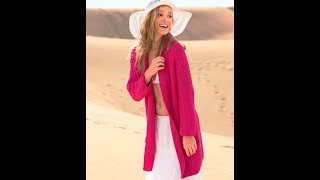 Кардиганы, Связанные Спицами, для Женщин 2019 / Cardigan Knitted Needles for Women