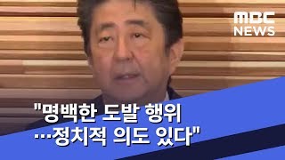 "명백한 도발 행위…정치적 의도 있다" (2019.01.24/뉴스투데이/MBC)
