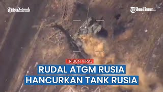 Tank Ukraina Dihancurkan Rudal ATGM Rusia di Ugledar