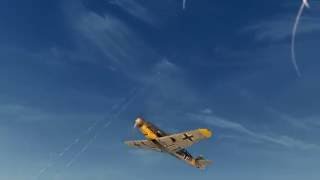 Ла-5 бой одновременно с двумя Мессершмиттами Bf 109-F4 и Bf 109-G2