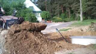 home made front loader dirt job FEL самодельный фронтальный погрузчик