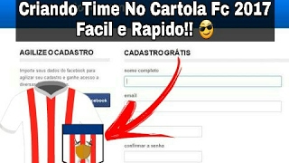 CARTOLA FC 2018 - COMO SE CADASTRAR