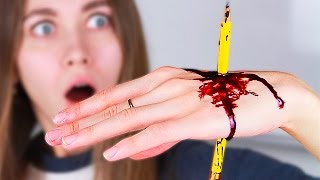 ПРОТКНУЛА РУКУ КАРАНДАШОМ! КОСТЮМ НА ХЭЛЛОУИН ГОТОВ!