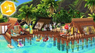 TINY A-FRAME BEACH HOUSES ? | The Sims 4: Island Living | Speed Build