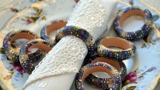 ПОЛИМЕРНАЯ ГЛИНА Napkin rings from polymer clay-Кольца для салфеток из полимерной глины