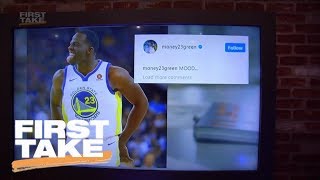 First Take reacts to Draymond Green denying trolling LeBron James on Instagram | First Take | ESPN