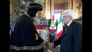 Mattarella riceve Sua Santità TAWADROS II, Papa di Alessandria e Patriarca della Sede di San Marco