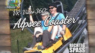 VR Video 360°/ Alpsee Coaster in der Alpsee Bergwelt / Turbofahrt mit 360 ° Blick