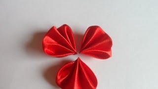 Мастер класс круглый лепесток веером ,Канзаши kanzashi petals