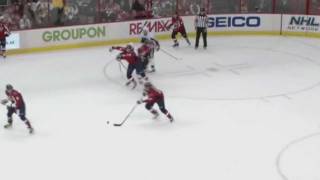 John Carlson hits Matt Cooke