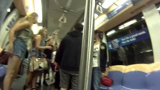 Lesbian girl confronts homophobic guy on underground