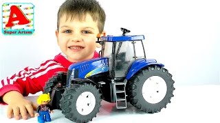 BRUDER Синий ТРАКТОР Брудер Blue Tractor BRUDER Супер Артем