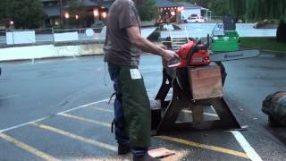 The chainsaw guy log testing Husqvarna 445 X  Torq chainsaw 9 24