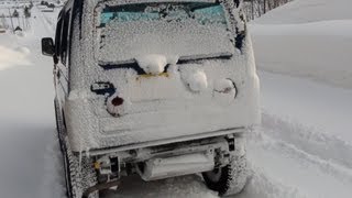 ジムニー　冬道で調子に乗ると！！！　2013　From the north country