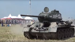 T-34, СУ-100. Военный Фестиваль "Поле Боя" 2014