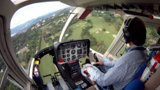 Paraglider sites from a helicopter POV