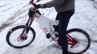 Stealth Bomber electric bike wheelies