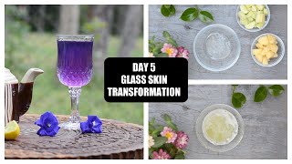 DAY 5: GLASS SKIN TRANSFORMATION SERIES | HYDRATING SHEET MASK & COLOUR CHANGING TEA