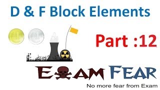 Chemistry D & F Block Elements part 12 (Electronic Configuration) CBSE class 12 XII