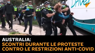 Australia: scontri durante le proteste contro le restrizioni anti-Covid