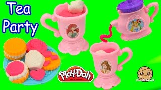 Frozen Queen Elsa & Anna Have Play-Doh Disney Princess Tea Cookie Party - Video Cookieswirlc