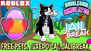? ROBLOX LIVE ? VOTE! - JAILBREAK UPDATE, FREE PETS IN BUBBLEGUM SIM, TUXEDO CAT, DEATHRUN, MM2