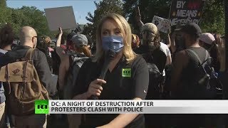 DC protests continue outside the White House as curfew looms