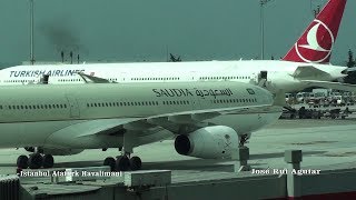 Aviões Pousando no Aeroporto de Istambul Atatürk Havalimani