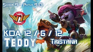 SKT T1 Teddy TRISTANA vs JINX ADC - Patch 9.13 KR Ranked