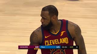 LeBron James POSTERIZES Ersan Ilysova | Cleveland Cavaliers vs Philadelphia 76ers | April 6, 2018