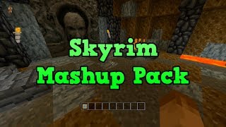 "Skyrim Mashup Pack" Gameplay Showcase (minecraft Xbox 360)