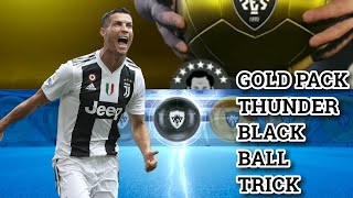 Gold pack thunder black ball trick | pes 2019 mobile