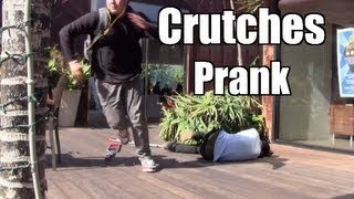 Epic Crutches Prank!