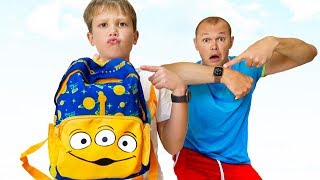 Go to school song witk Max and Daddy | Nursery rhymes