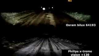 Philips X-treme Vision +130 vs Osram Bilux