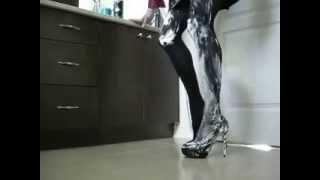 Messy high heels
