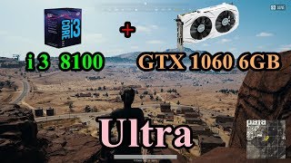 TEST I3 8100 + GTX 1060 6GB PUBG-MAP MIRAMAR- Ultra [14 .05.2018]