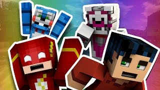 The Flash Meets Funtime Foxy And Bonbon - Minecraft Fnaf Roleplay