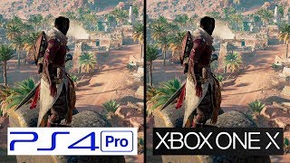 Assasins Creed Origins | PS4 Pro VS Xbox One X | 4K Graphics Comparison | Comparativa
