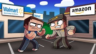 Minecraft | SNEAKING INTO AMAZON HEADQUARTERS! (Walmart vs Amazon)