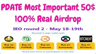 PDATE 2 Airdrop Active Receive 250 PDATA Token in 5 Exchanges Join Fast