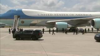FULL: President Trump arriving in Atlanta, GA for NRA event