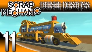 Scrap Mechanic Gameplay: EP11: Steam Locomotive Train! (Let's Play 1080p)