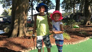 Oaks Kids Amusement Park/ Playing Golf/ Детский Парк Развлечений/ Играем В Гольф